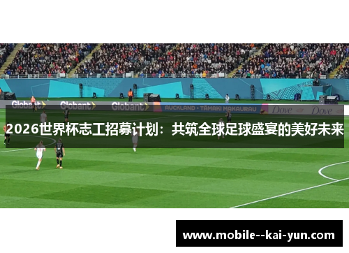 2026世界杯志工招募计划:共筑全球足球盛宴的美好未来 2026世界杯志工招募计划:共筑全球足球盛宴的美好未来
